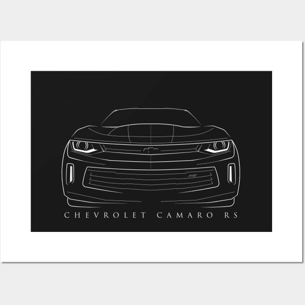 2016 Chevy Camaro RS - stencil Wall Art by mal_photography